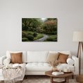 TABLEAU SUR TOILE – JARDIN JAPONAIS AVEC ALLÉE DE PIERRE - TABLEAUX ARBRES ET FEUILLES - TABLEAUX
