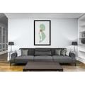 POSTER WITH MOUNT SILHOUETTE OF A WOMAN ON A WHITE BACKGROUND - WOMEN - POSTERS