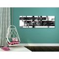 CANVAS PRINT LUXURIOUS ABSTRACTION IN BLACK AND WHITE - BLACK AND WHITE PICTURES - PICTURES