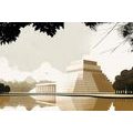 IMPRESSION SUR TOILE PYRAMIDE MAYA - IMPRESSION SUR TOILE DE NATURE ET PAYSAGE - IMPRESSION SUR TOILE