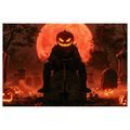 WANDBILD KÜRBISWÄCHTER DER FRIEDHOFSNACHT - HALLOWEEN- UND HORROR-BILDER - BILDER