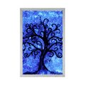 AFFICHE ARBRE DE VIE SUR FOND BLEU - FENG SHUI - AFFICHES