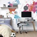 SELF ADHESIVE WALLPAPER WATERCOLOR MAP OF THE WORLD - SELF-ADHESIVE WALLPAPERS - WALLPAPERS