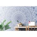 WALLPAPER DETAILED DECORATIVE MANDALA IN BLUE COLOR - WALLPAPERS FENG SHUI - WALLPAPERS