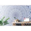 TAPET MANDALA DECORATIVĂ DETALIATĂ ÎN CULOAREA ALBASTRĂ - TAPET FENG SHUI - TAPETURI