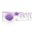 TABLEAU SUR TOILE – FLEURS AVEC FOND ABSTRAIT - PEINTURES ABSTRAITES - TABLEAUX