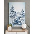 OBRAZ ZASNĚŽENÁ POHÁDKOVÁ KRAJINKA - OBRAZY LES - OBRAZY