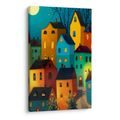 OBRAZ BAREVNÉ DOMKY V NOCI - BAREVNÉ DOMY - PICTURES