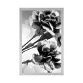 CARNATION FLOWER POSTER IN BLACK AND WHITE - BLACK AND WHITE - POSTERS