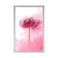 POSTER PINK FLOWER IN AN INTERESTING DESIGN - FLOWERS - POSTERS