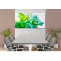 CANVAS PRINT INK IN SHADES OF GREEN - ABSTRACT PICTURES - PICTURES