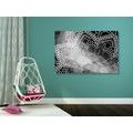 CANVAS PRINT MANDALA ELEMENTS IN BLACK AND WHITE - BLACK AND WHITE PICTURES - PICTURES