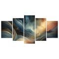 5-DÍLNÝ OBRAZ TICHÉ PROUDĚNÍ SNŮ - OBRAZY ABSTRAKTNÍ TVARY - OBRAZY