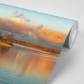 WALL MURAL SUNSET OVER THE LAKE - WALLPAPERS NATURE - WALLPAPERS