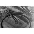 CANVAS PRINT RUSTIC BICYCLE IN BLACK AND WHITE - BLACK AND WHITE PICTURES - PICTURES