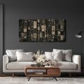 5-TEILIGES WANDBILD VINTAGE LAUTSPRECHER - MUSIKBILDER - BILDER