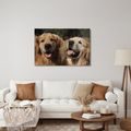 WANDBILD FRÖHLICHE HUNDEGESICHTER - BILDER VON HUNDEN - BILDER