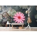 SELF ADHESIVE WALL MURAL CHARMING LOTUS FLOWER - SELF-ADHESIVE WALLPAPERS - WALLPAPERS