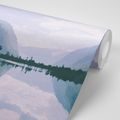 SELF ADHESIVE WALLPAPER PAINTED SCENERY OF A MOUNTAIN LAKE - SELF-ADHESIVE WALLPAPERS - WALLPAPERS