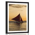 POSTER WITH MOUNT BEAUTIFUL SUNSET AT SEA - NATURE - POSTERS