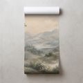 TAPETA VINTAGE HORSKÁ KRAJINA V BÉŽOVÝCH TÓNOCH - TAPETY HORY - TAPETY