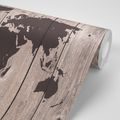 WALLPAPER MAP ON A WOODEN BACKGROUND - WALLPAPERS MAPS - WALLPAPERS