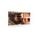 CANVAS PRINT BEER WITH A BEER KEG - PICTURES OF FOOD AND DRINKS - PICTURES