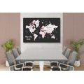 DECORATIVE PINBOARD UNIQUE WORLD MAP - PICTURES ON CORK - PICTURES