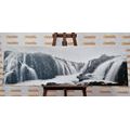 CANVAS PRINT SUBLIME WATERFALLS IN BLACK AND WHITE - BLACK AND WHITE PICTURES - PICTURES