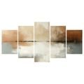 5-TEILIGES WANDBILD RUHIGE HORIZONTSPIEGELUNG - WANDBILDER ABSTRAKTE FORMEN - BILDER
