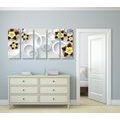 5-PIECE CANVAS PRINT GOLD JEWELRY - ABSTRACT PICTURES{% if product.category.pathNames[0] != product.category.name %} - PICTURES{% endif %}