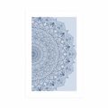 POSTER WITH MOUNT DETAILED MANDALA IN BLUE COLOR - FENG SHUI - POSTERS