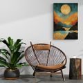 CANVAS PRINT SUNSET WITH A TOUCH OF LUXURY - PICTURES OF SUNRISE AND SUNSET - PICTURES