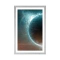 POSTER MIT PASSEPARTOUT UNENDLICHES UNIVERSUM - UNIVERSUM UND STERNE - POSTER