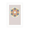 POSTER MIT PASSEPARTOUT BUNTES MANDALA - MOTIVE AUS UNSERER WERKSTATT - POSTER