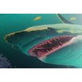 CANVAS PRINT SURREALISTIC SHARK - PICTURES UNDERWATER WORLD - PICTURES