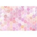 SELBSTKLEBENDE TAPETE ROSA HEXAGON-MUSTER - SELBSTKLEBENDE TAPETEN - TAPETEN