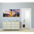 5-PIECE CANVAS PRINT LONDON BIG BEN AT NIGHT - PICTURES OF CITIES - PICTURES