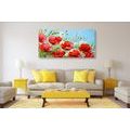 CANVAS PRINT RED POPPIES IN A FIELD - PICTURES FLOWERS - PICTURES