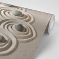 WALL MURAL STONES IN SANDY CIRCLES - WALLPAPERS FENG SHUI - WALLPAPERS