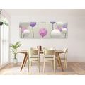 CANVAS PRINT INTERESTING FLOWERS WITH ABSTRACT ELEMENTS AND PATTERNS - ABSTRACT PICTURES - PICTURES