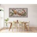 CANVAS PRINT ROSES IN A HISTORICAL FRAME - PICTURES FLOWERS - PICTURES