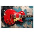 SLIKA CRVENA ELEKTRIČNA GITARA - GLAZBENE SLIKE - SLIKE