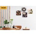 CANVAS PRINT SET MAGIC OF COFFEE - SET OF PICTURES - PICTURES