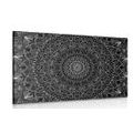 QUADRO DETTAGLIATO MANDALA DECORATIVO IN BIANCO E NERO - QUADRI BIANCO E NERO - QUADRI