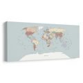 OBRAZ NA KORKU MAPA SVĚTA V BAREVNÉM PROVEDENÍ - PICTURES ON CORK - PICTURES