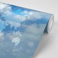 SELF ADHESIVE WALLPAPER WORLD MAP WITH SKY BACKGROUND - SELF-ADHESIVE WALLPAPERS - WALLPAPERS