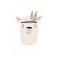 POSTER INDIAN LLAMA WITH FEATHERS - ANIMALS - POSTERS