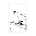 POSTER WITH A FLORAL THEME - BLACK AND WHITE - POSTERS