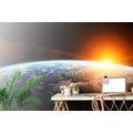 SELF ADHESIVE WALL MURAL VIEW OF THE PLANET FROM SPACE - SELF-ADHESIVE WALLPAPERS - WALLPAPERS